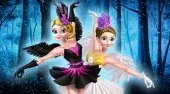 Ellie and Annie Black Swan and White Swan