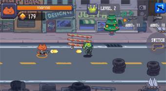 Cat Gunner vs Zombies